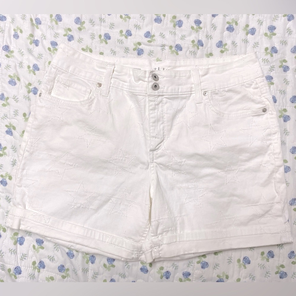 Style & Co. White Bermuda Shorts Relaxed Fit
